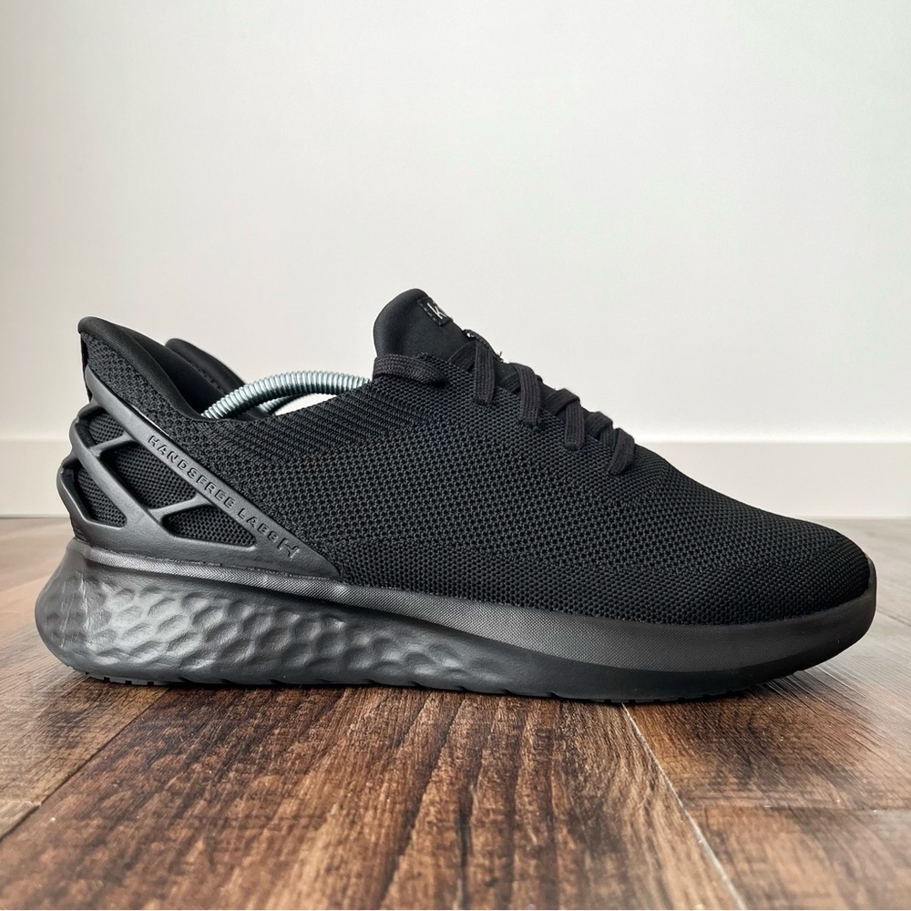 Kizik Athens Hands Free Sneaker Shoe Lightweight Support Mens Size 11 All Black